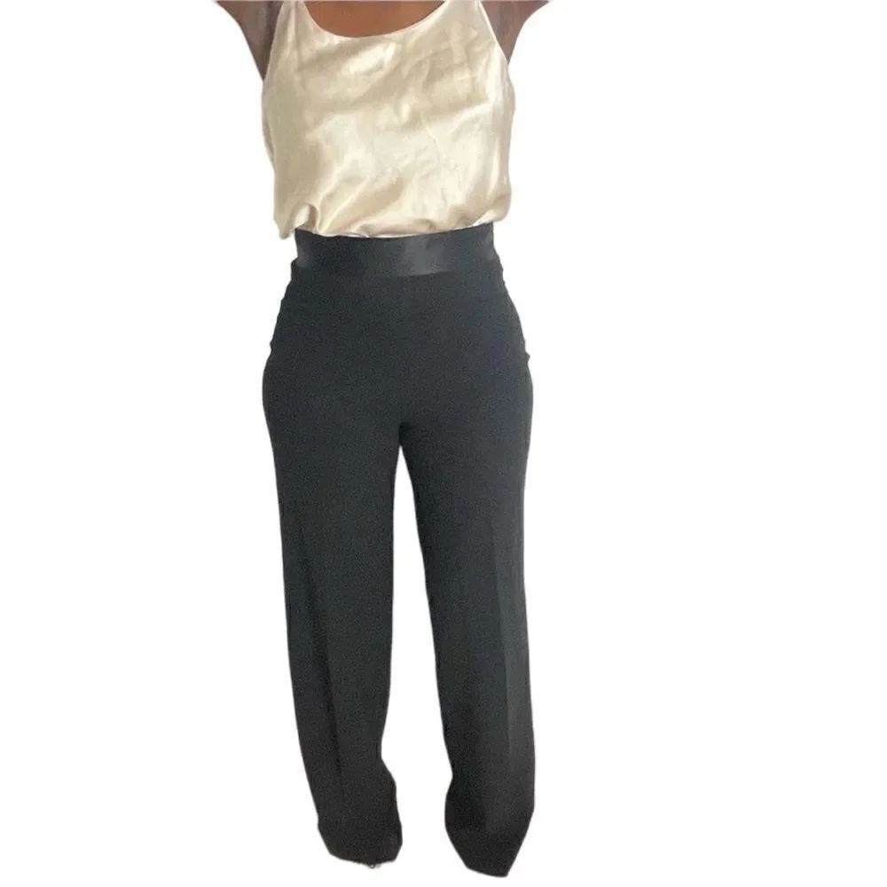 Revolve Donna Karen Silk Waistband Dress Trousers Pants